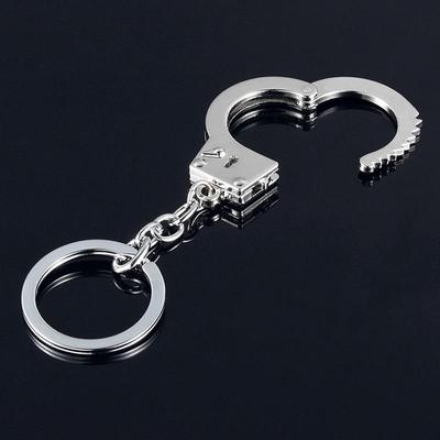 1pcs Keyring Delicate Gadget Lover's Gift Fob Keychain Double Handcuffs Metal Key