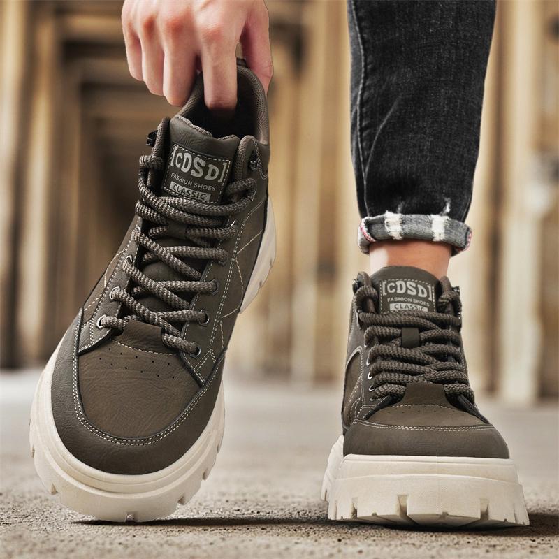 New Fashion Autumn And Winter Men's Low Top Martin Boots Students Male Boys Trending Soft Sole Work Shoes Labor Protection Martin Sneakers