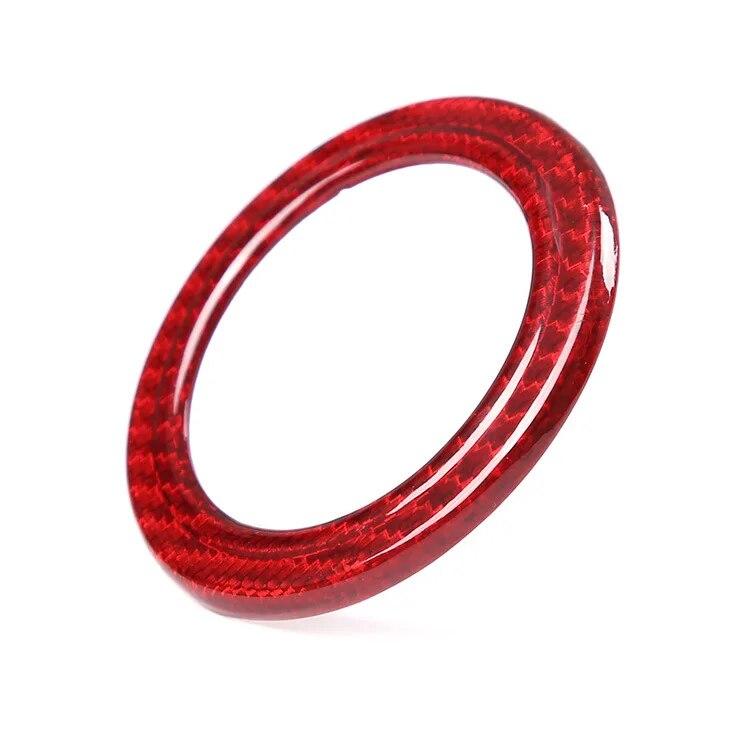 

Углеродное волокно автомобильный двигатель Start Stop декоративное кольцо наклейка подходит для Maserati Ghibli 2014-авто аксессуары для интерьера красный