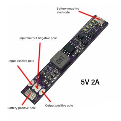 High Efficiency 92.5% 18650 Battery Steps Up Converters 5V 2A Output Integrated Charge Discharge Circuit Protections