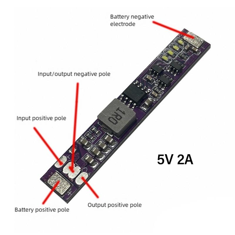 High Efficiency 92.5% 18650 Battery Steps Up Converters 5V 2A Output Integrated Charge Discharge Circuit Protections