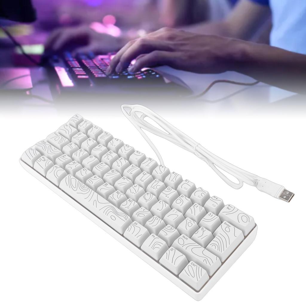 Tastatură Gaming RGB cu 61 de taste 60% Mecanică cu Iluminare RGB Design Ergonomic Tastatură cu Fir