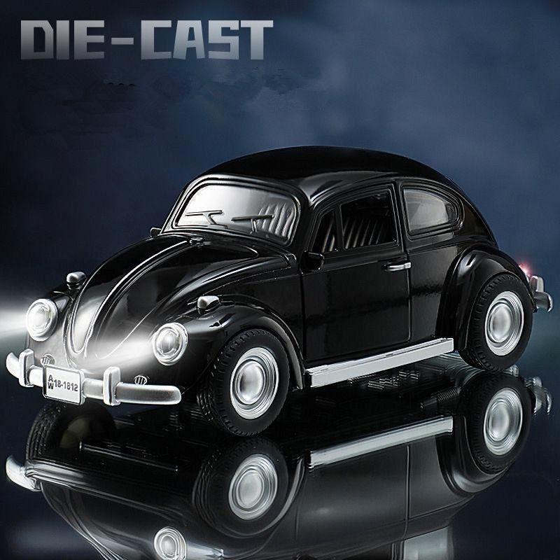 1:18 Beetle Alloy Classic Car Model Diecasts Metal Vehicles Car Model High Simulation Sound Light Collection Childrens Toys Gift