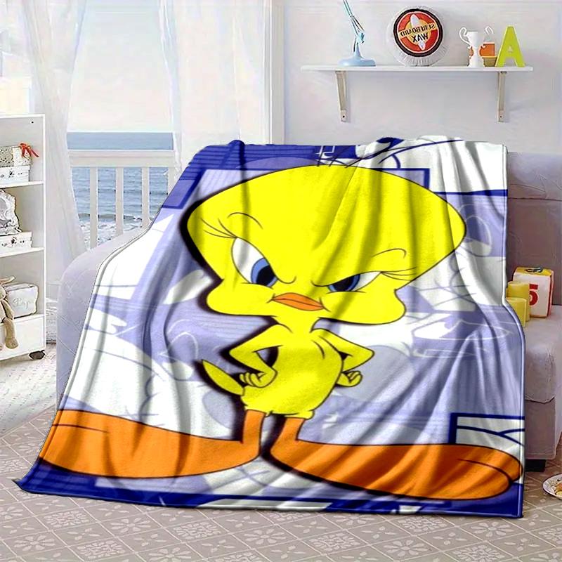 Yellow Bird Blanket Flannel Blanket for bed, sofa, Camping, Hiking, Picnic Essentials, gift for family Fan gifts