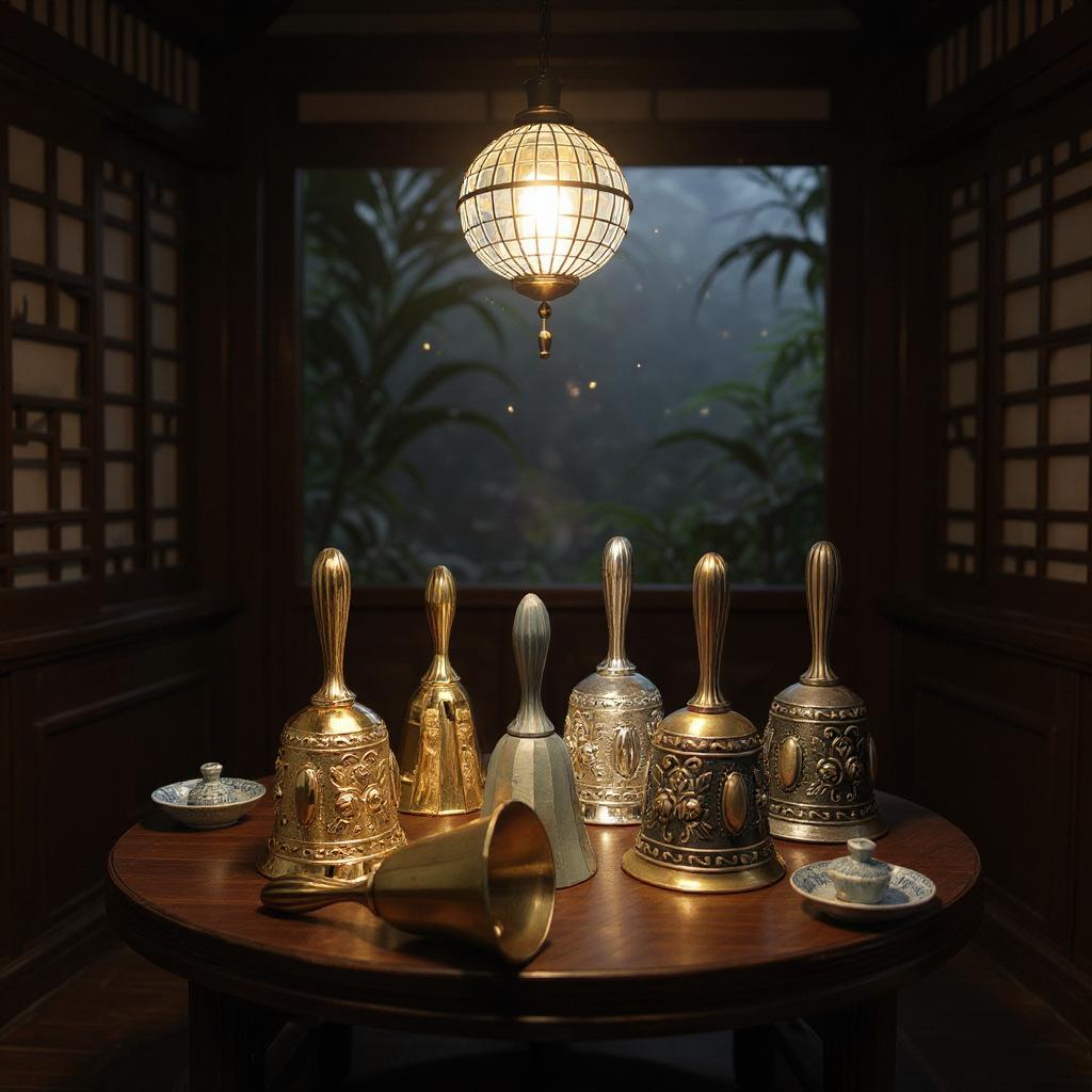 1 Pc Top Goods, Hand-ringing Bells, Retro Copper Bells, Serving Food, Lingdang Metal, Elderly Bells, Class Bells, Early Education Bells