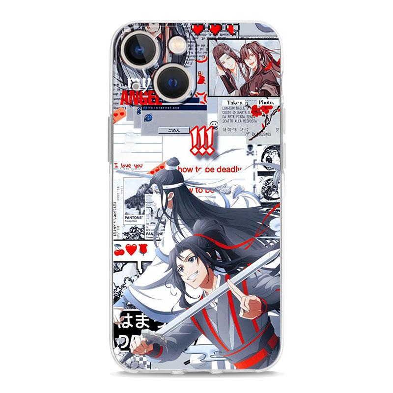 Anime Mo Dao Zu Shi Wei Wuxian Luxury Clear Phone Case For iPhone 15 16 14 13 12 11 Pro Max XS X XR SE 7 8 Plus Shockproof Cover