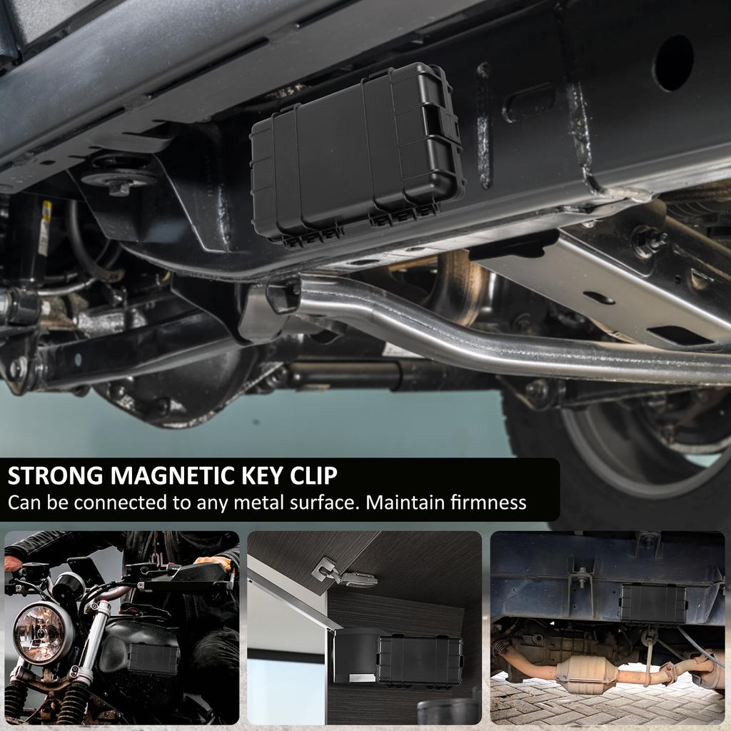 Magnetic Key Holder Under Car Waterproof Magnetic Key Holder Under Vehicles Outdoor Hidden Key Box Accessories