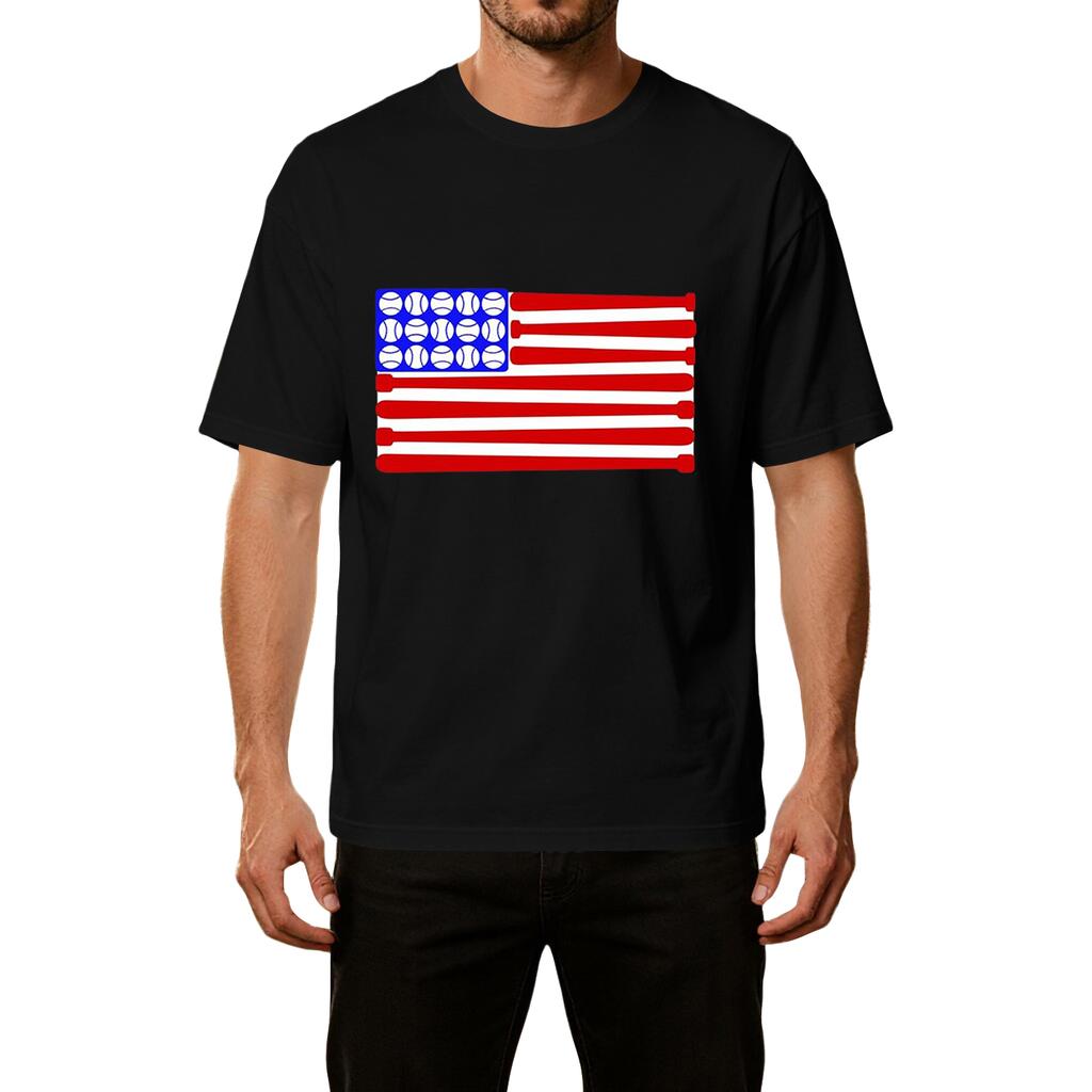 Men's Casual Independence Day T-Shirt Lightweight Breathable Ice Silk Fabric Short Sleeve Crew Neck Printed Sports Tee
