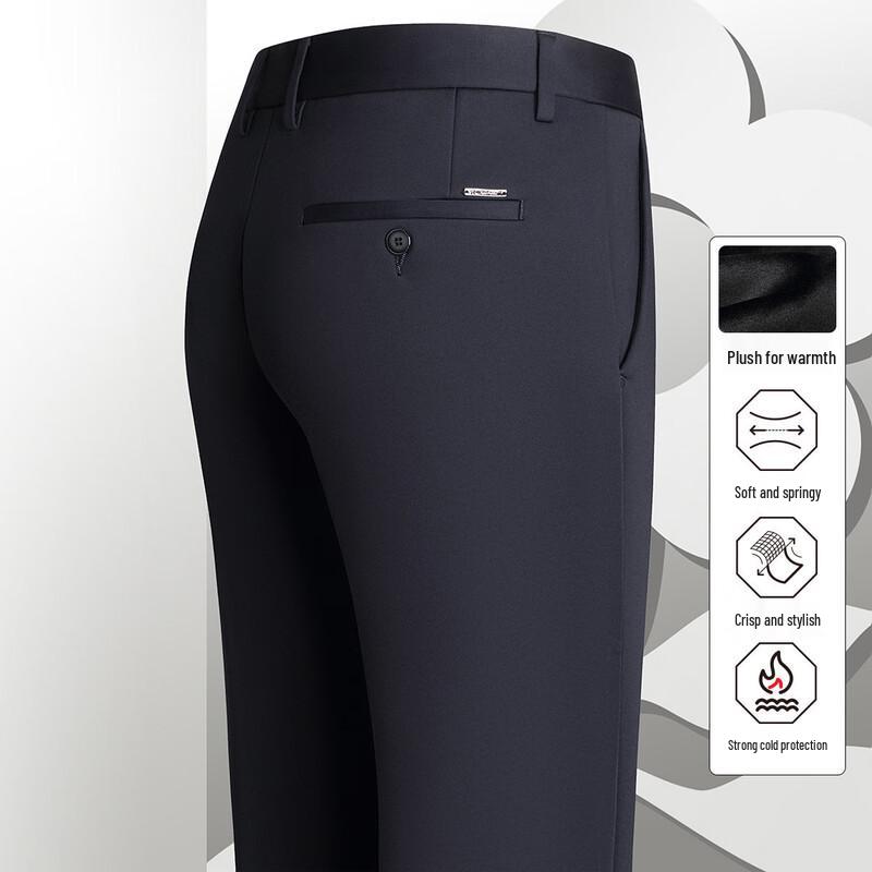 

MONTAGUT Men s Winter Fleece-Lined Straight-Leg Casual Pants 35