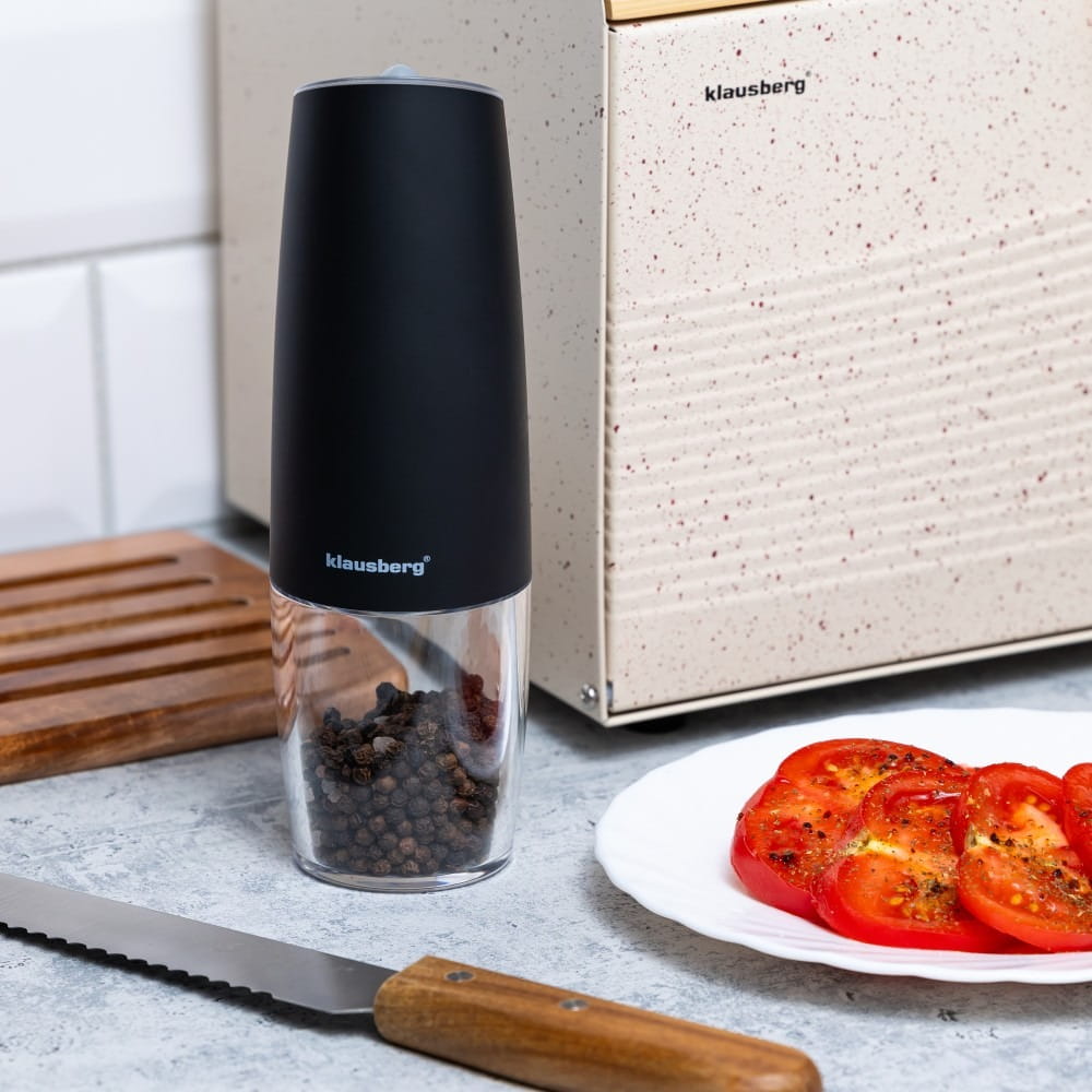 Młynek grawitacyjny do soli i pieprzu akumulatorowy KLAUSBERG KB-7646