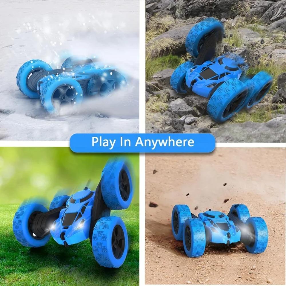 Remote Control Car, RC Cars Toys for Kids, 4WD Stunt Car with LED Lights 360° Flips, Drift Racing Electric Toy Gift for Boy Girl