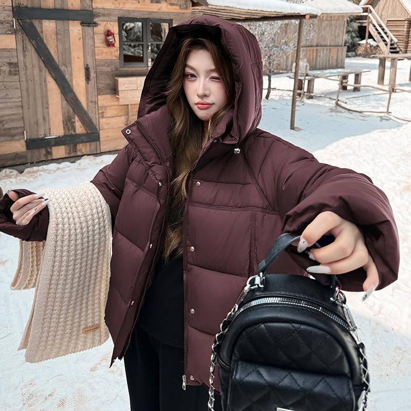 New Winter Cotton Coat Hooded Versatile and Loose Korean Cotton Coat Fashionable Warm Bread Coat Women's Jacket