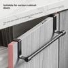 Mounted Kitchen Cabinet Towel Rack – Space Saving Dishcloth Holder ,No Drill Installation, Organizing Hand Towels and Dishcloths, Towel Racks