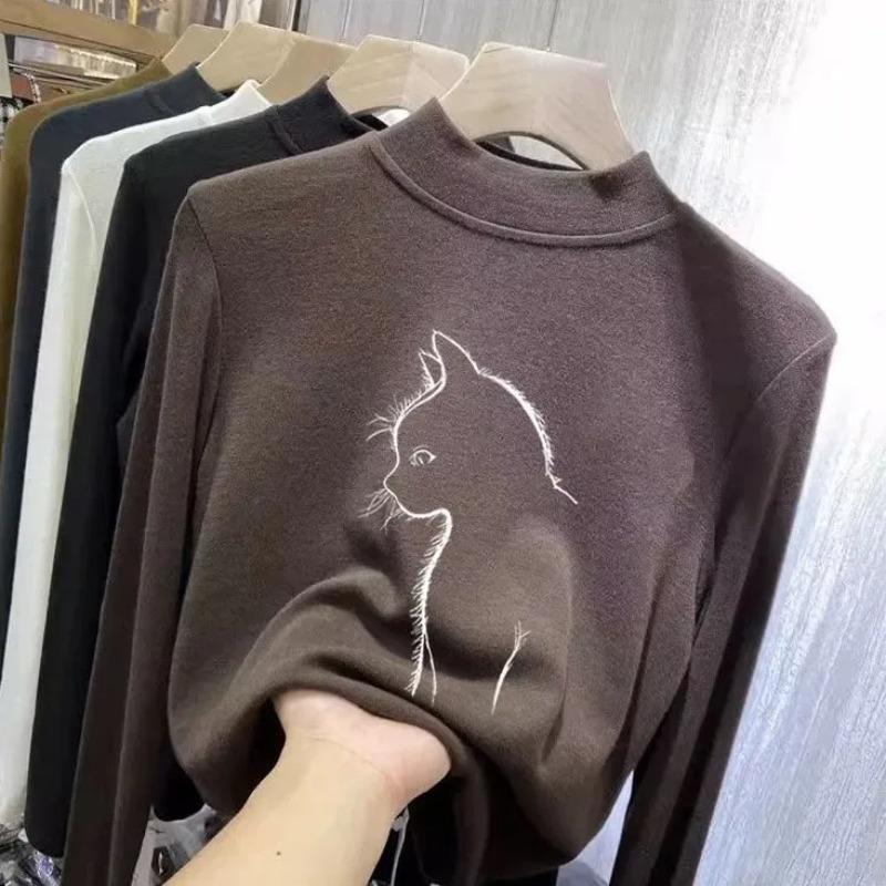 Топы для женщин Рубашки с длинным рукавом Зимние Оверсайз Флисовые Утепленные Повседневные Рубашки Свободные Блузки Пуловеры L коричневый 1970₽