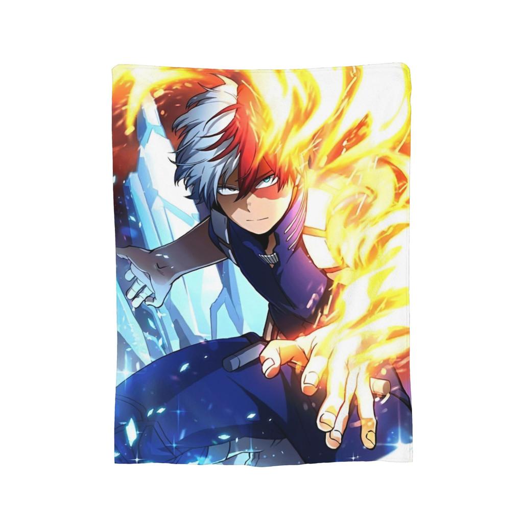 My Hero Academia Blankets Fleece Anime Warm Throw Blankets for Car Sofa Couch Bedroom Quilt