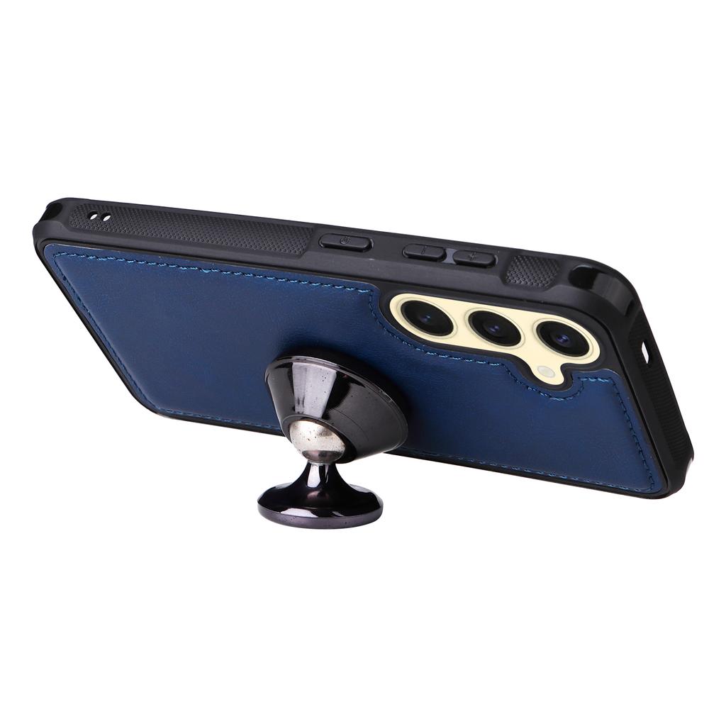 For Samsung Galaxy S25 Magnetic Leather Case Mobile Cover with Detachable Zipper Wallet Strap