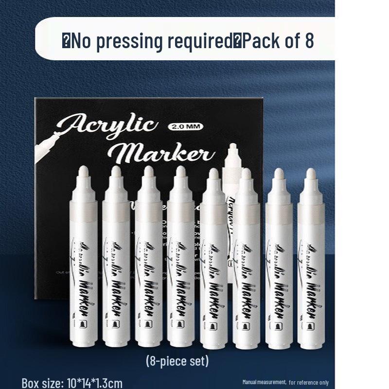 White Acrylic Marker Pen Set for Student Art and Blackboard Painting
