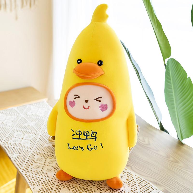 

Non-Toxic Kawaii Little Yellow Duck Doll Banana Ducks Plush Animal Toy Soft Toys Ducks Pillow Sleeping Mate Dolls For Kids Birthday Gifts 55cm