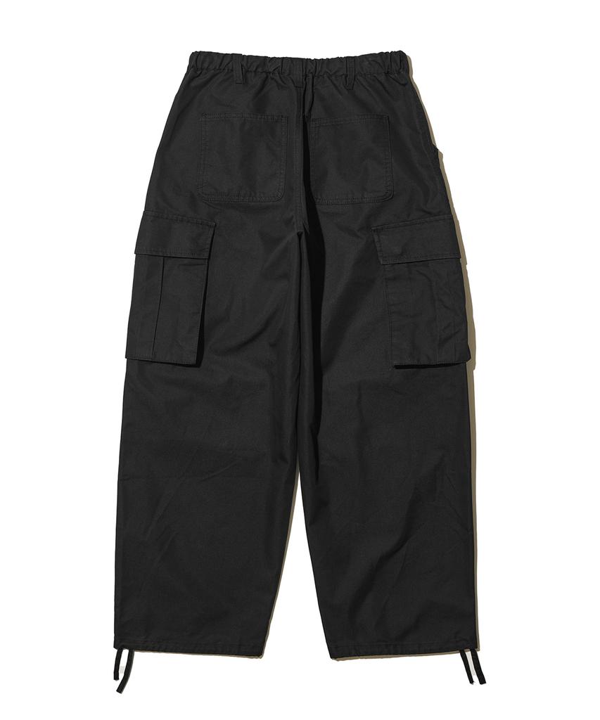 BIG UNION Pleated Cargo Pants / Black
