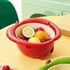 Vegetable Washing Basket Funny Large Capacity Strainer Double Layer Vegetable Fruit Colander Produce Basket Strainer for Rinsing Washing Berry