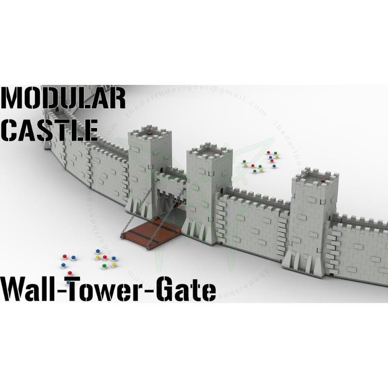 Платиновый Кирпич BOBlocks | MOC-126553-1 1:Модульный набор средневекового замка в масштабе 300