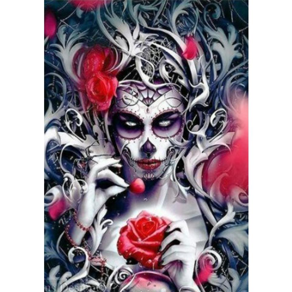 5D DIY Halloween Diamond Painting Full Diamond Embroidery Beauty Rhinestone Art Picture Mosaic Cross Stitch Kit Home Decor