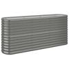 vidaXL Hochbeet Verzinkter Stahl 152x40x68 cm Grau