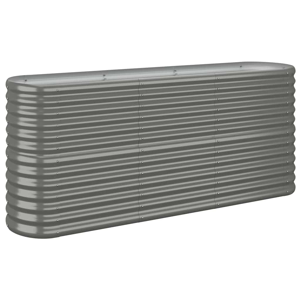 vidaXL Hochbeet Verzinkter Stahl 152x40x68 cm Grau