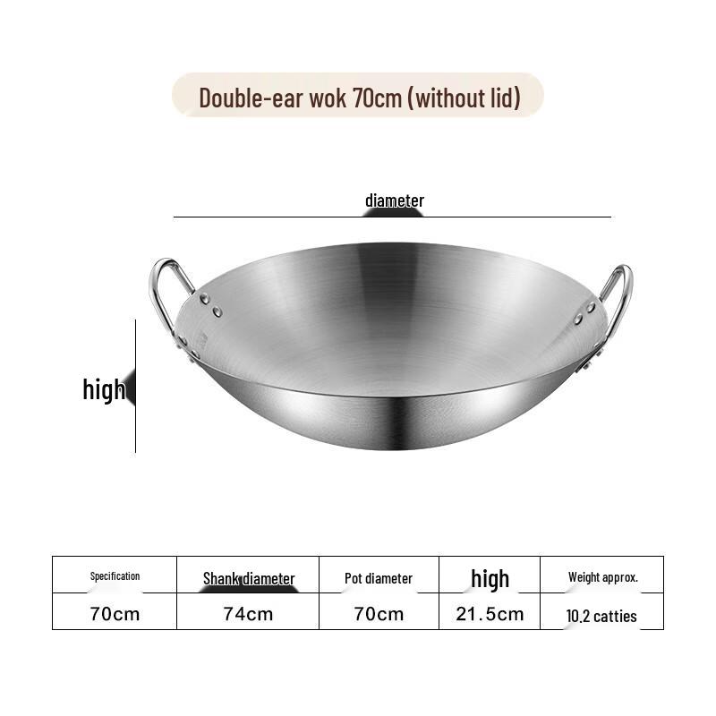 Naijiang Stainless Steel Commercial Wok