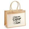 Tote Bag - PLANETEE - I Can't Minimalist - Jute and Cotton Canvas - 21 L (43×33×21 Cm) - Handles 65 Cm
