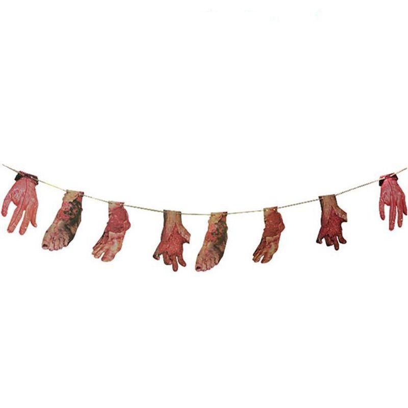 Horrifying Halloween Fake Body Parts Garland For Spooky Party Decorations