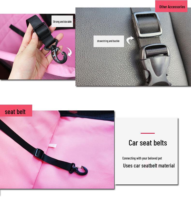 Pet Car Front Seat Cover: Semi-Enclosed, Anti-Dirt Cushion for Passenger Seat, Dog Ride Protector