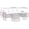 VidaXL Garden Lounge Set 6 Pcs with Grey Cushions Wicker 3325577