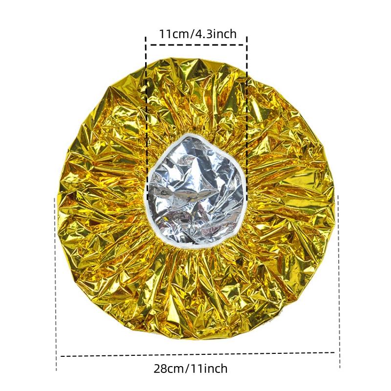 Shower Cap Heat Insulation Aluminum Foil Insulation Hat Elastic Bathing Cap For Women Hair Salon Bathroom Hairdressing Salon