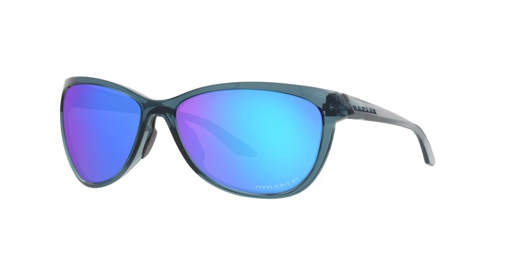 Oakley Sunglasses OO9222 Crystal Sapphire Polarized Lens 60 Black/Prism
