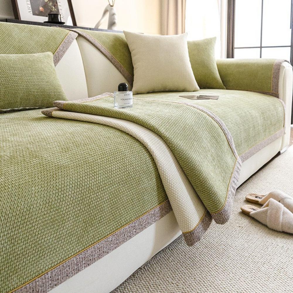 

Skin-friendly Chenier sofa cushion, universal in all seasons, new non-slip seat cushion, leather sofa cover, full cover cloth towel 45*45