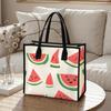 Cute Watermelon Print Large Tote Bag Casual Lightweight Shoulder Bag for Daily Shopping Travel