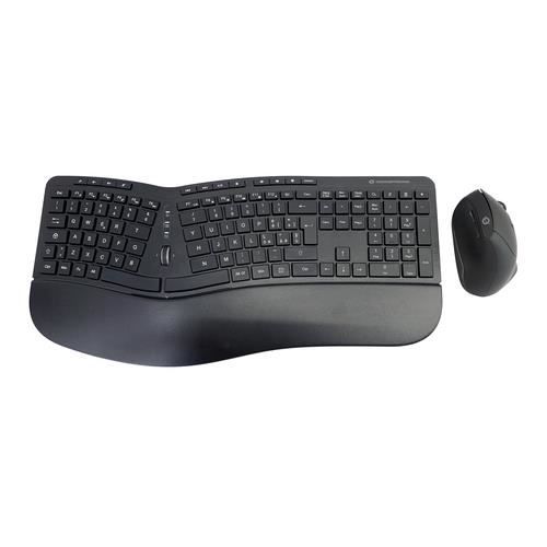 Clavier Ergonomique - CONCEPTRONIC - ORAZIO02IT - Sans Fil - Courbé - Repose-Poignets
