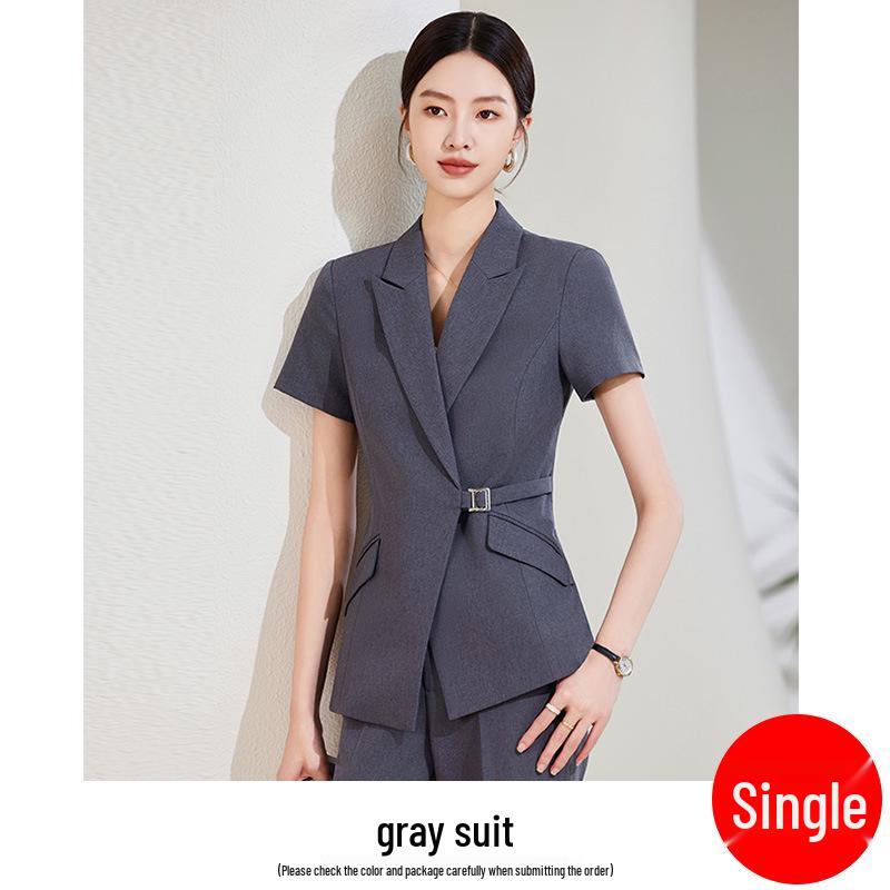 Set Costum Profesional de Vară pentru Femei - Îmbrăcăminte de Lucru High-End pentru Magazin de Bijuterii sau Magazin de Aur