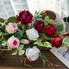 Three-Head Velvet Rose Artificial Flower - INS Style Home Decoration for Weddings