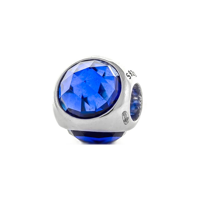 Pandora Sparkling Water Drops 925 Silver Jewelry Accessories Men and Women Couple Style Blue 792095NCB синий