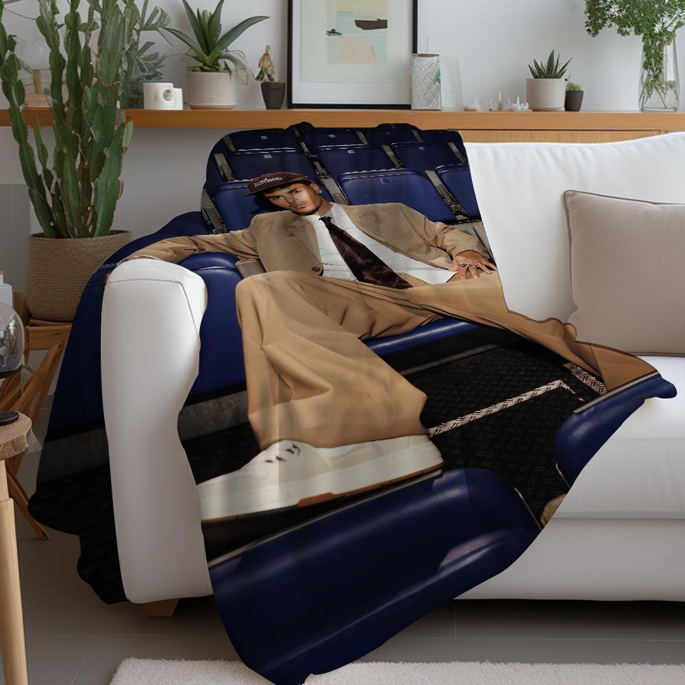 Singer A-Abraham Mateo Music Blanket Warm Soft Suitable For Bedroom Sofa Bed Living Room Office Travel Camping Gifts