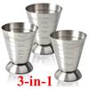 1 pz Bicchiere da Cocktail da Bar Misurino per Bevande Miste 75ml Shaker da Cocktail in Acciaio Inossidabile Misurino Jigger 3in1 Accessori per Bar e Feste