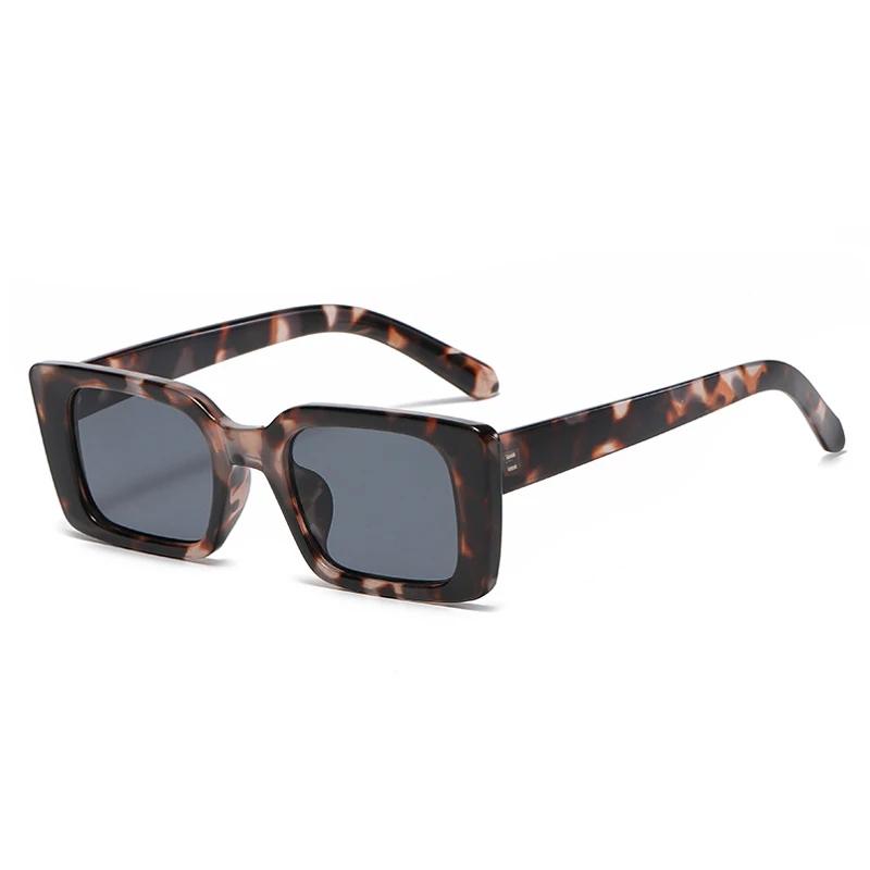 Vintage Square Sunglasses Woman Brand Designer Retro Leopard Sun Glasses Female Fashion Gradient Rectangle Shades
