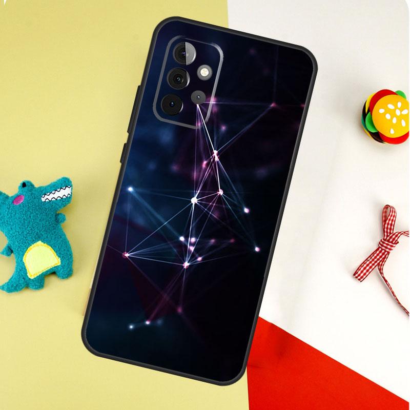 Lines Point Light For Samsung Galaxy A05 A06 A16 A54 A34 A14 A55 A35 A15 A53 A33 A13 A22 A32 A52 Phone Case