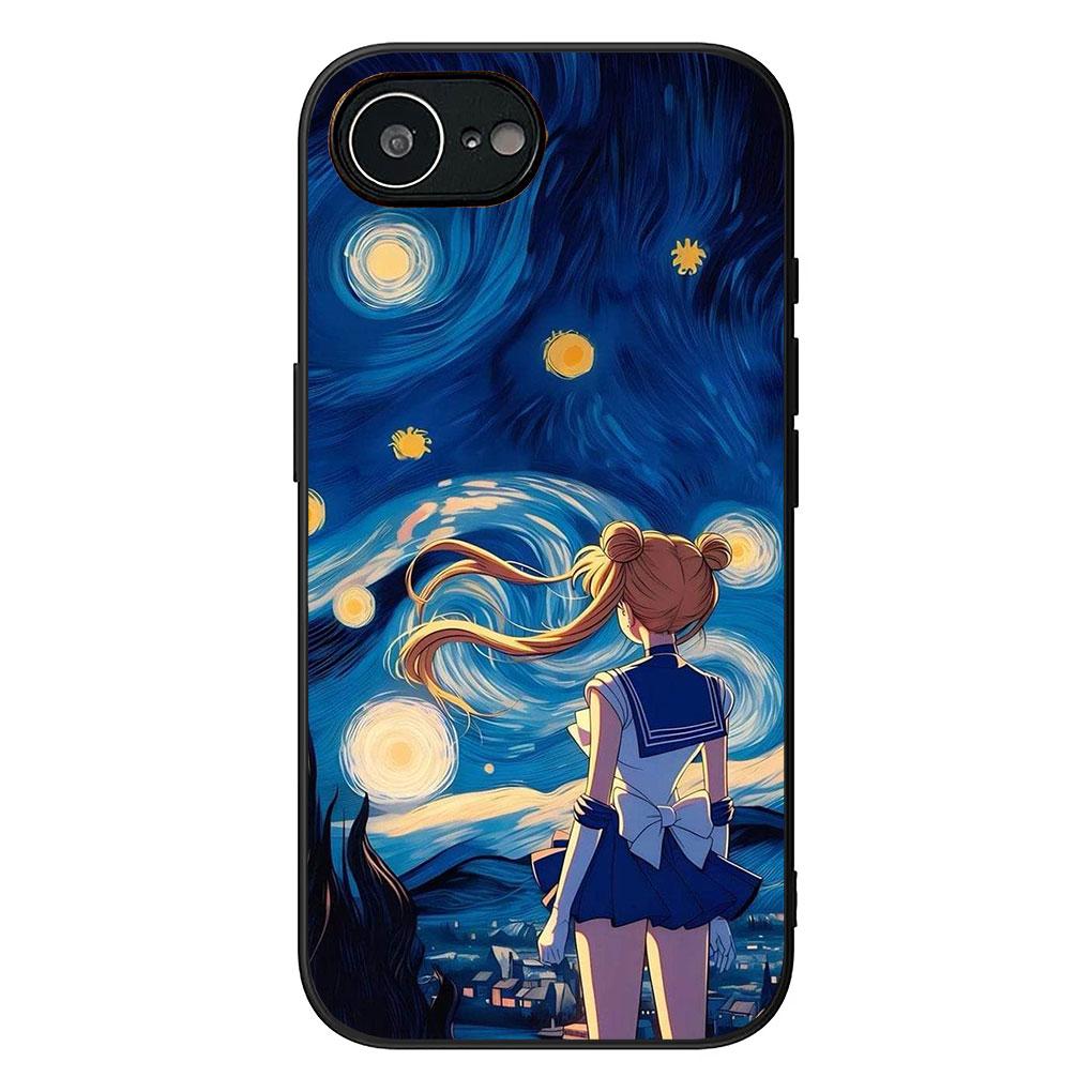 Soft Phone Cover for Samsung Galaxy S25 S24 S23 FE Plus Ultra S7 Edge A16 A15 5G s25+ Case S-Sailors Anime Girl Moon Casing