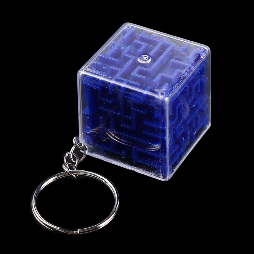 Intelligence 3D Maze Keychain Puzzle Toy Rolling Ball Keychain Maze Toys Keyring  Gift Bag