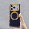 Dissipation Heat Rotatable Holder Magnetic Bumper Case For iPhone 18 17 Pro Max 16 15 14 13 For Magsafe Hit Color Cover Shell