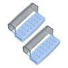 2pcs Dental   Holder Box 18 Holes   Cleaning Autoclavable Case   for Dentist Laboratory