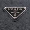 Great PRADA Shoulder Bag Triangle logo mini pouch black Safiano Used